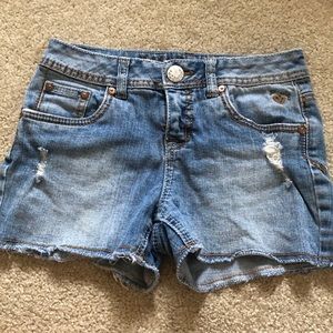 Girls justice distressed jeans shorts